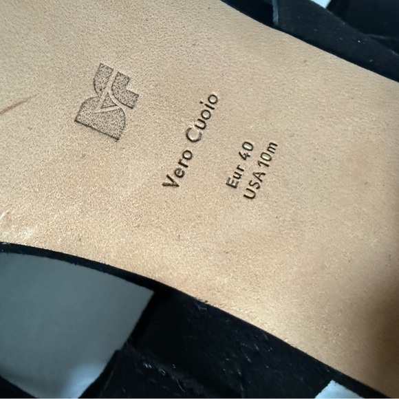 Diane Von Furstenberg Black Wedge Sandals - Picture 11 of 11